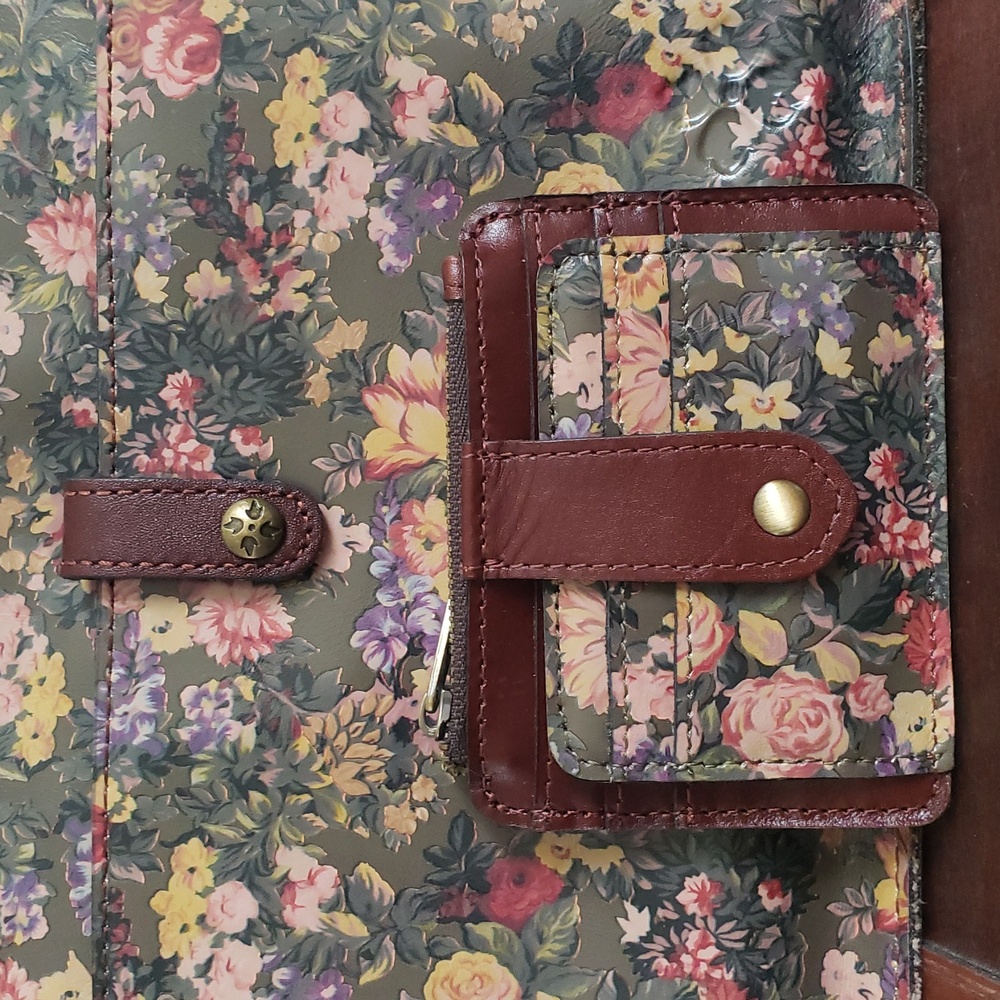 Patricia Nash Nerina Crossbody & Cassis RFID Leather Wallet English Country - Picture 3 of 16